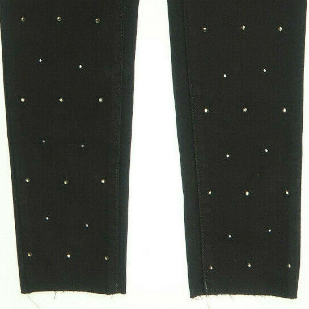 Levis 711 Skinny Black Studded Raw Hem Ankle Jeans - Picture 6 of 6